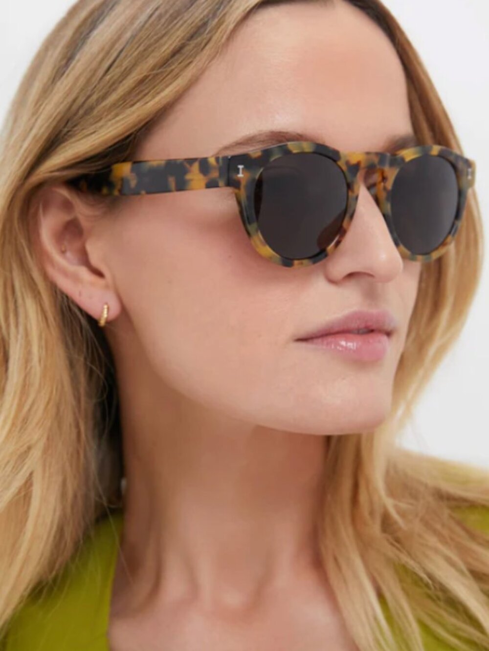 Illesteva Leonard Tortoise Frame Gray Lens Sunglasses NEW